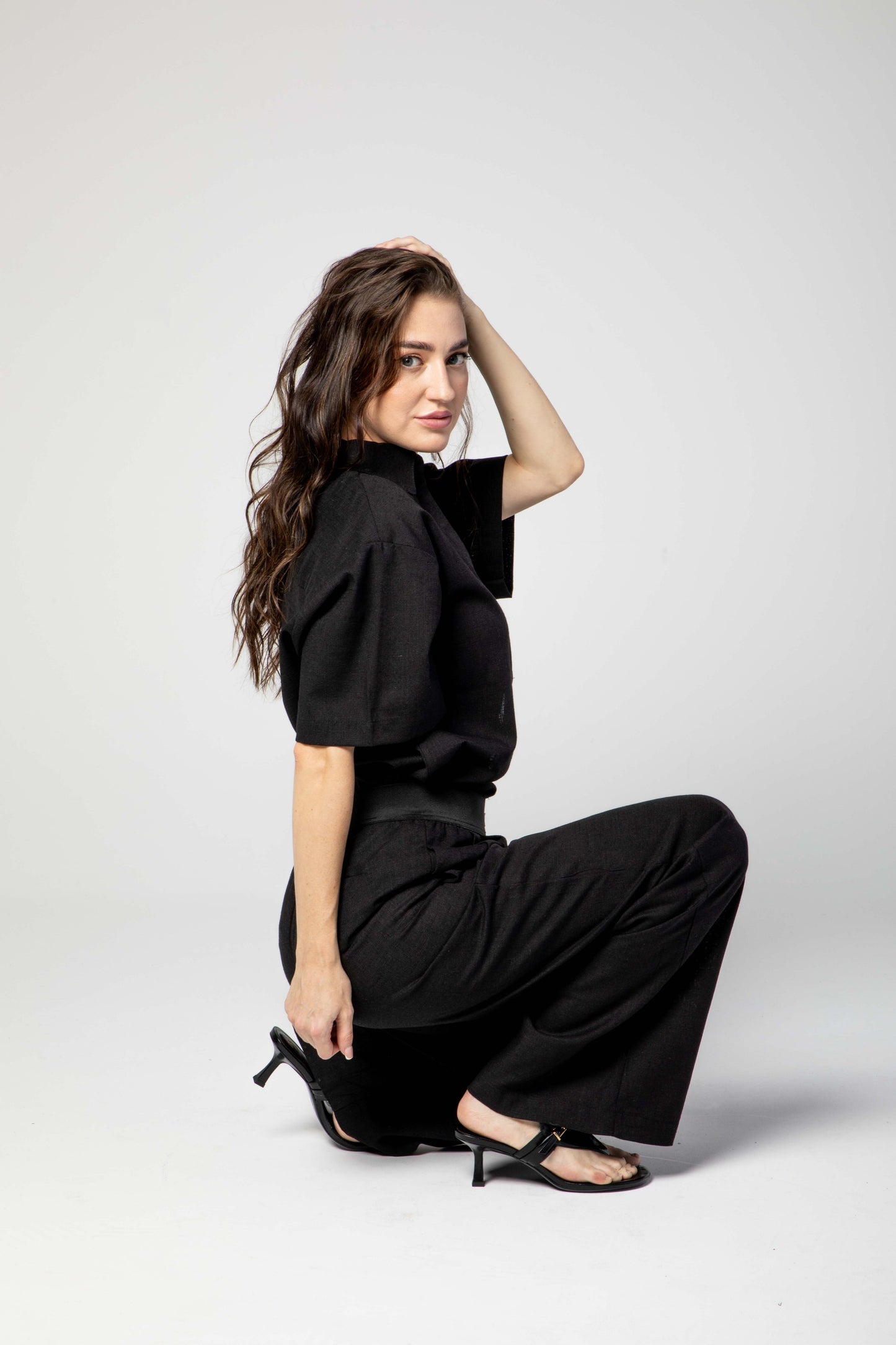 The Black linen set