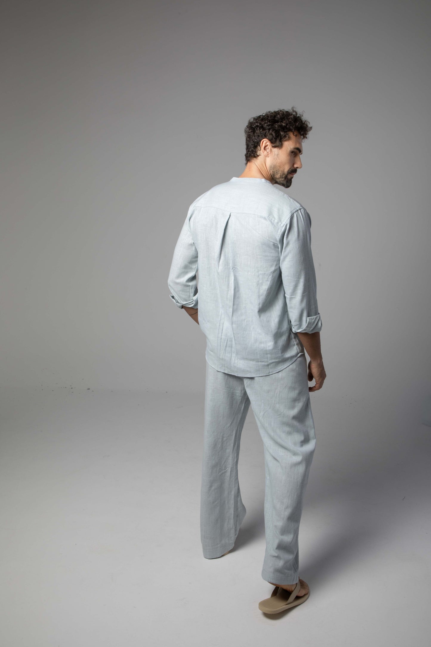 The light blue linen set